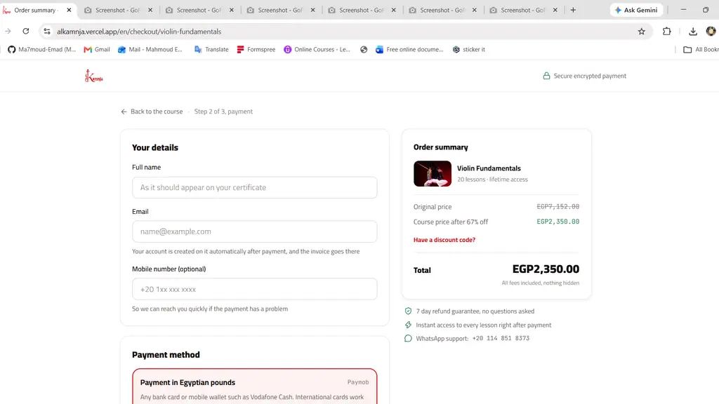 Checkout with local payment methods through Paymob