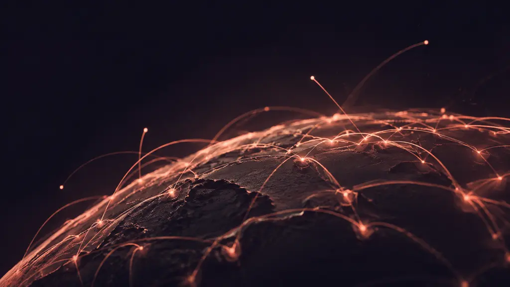 PluginZ poster: a globe of connected light arcs